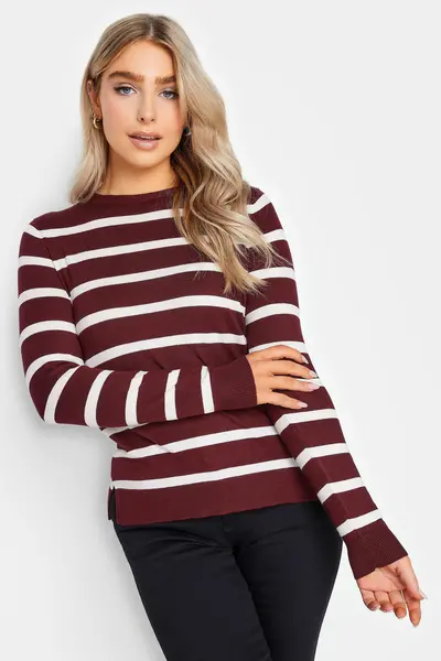 Image of M&Co Long Sleeve Jumper Burgundy