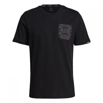Image of adidas Terrex Pocket Graphic T-Shirt Mens - Black / White