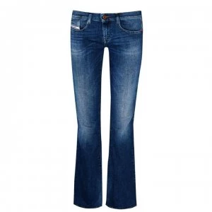Image of Diesel Ebbey Bootcut Jeans - 01 Blue
