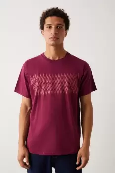 Image of Mens Textured Zig Zag Print