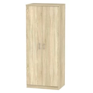 Image of Yelanto Ready Assembled 2-Door Wardrobe - Oak