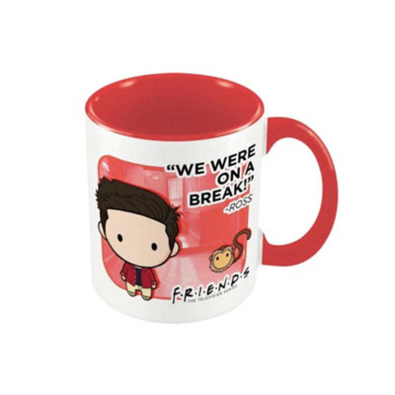 Image of Friends We Were On A Break Chibi Ross Mug White unisex