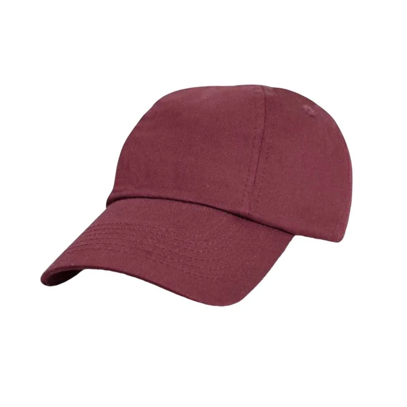 Image of Result Cotton Low Profile Cap in Burgundy Burgundy Unisex One Size