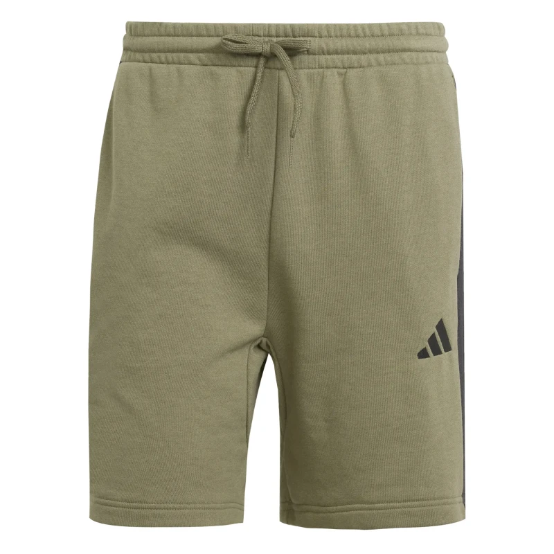 Image of adidas Essentials 3 Stripe Fleece Shorts Mens - Green Green S