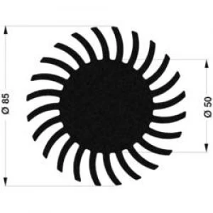 Image of LED heat sink 2.47 CW x H 85mm x 20 mm Fischer Elektronik