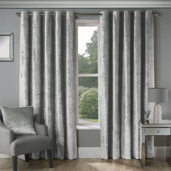 Image of CASA Crushed Velvet Curtains - Grey