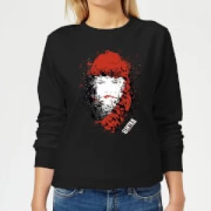 Image of Marvel Knights Elektra Face Of Death Womens Sweatshirt - Black