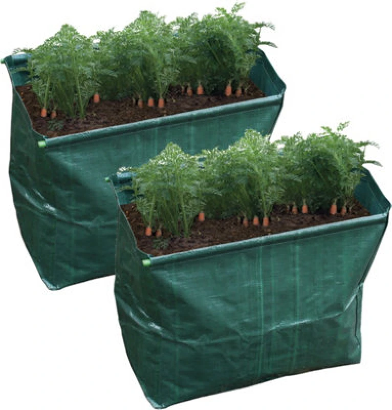 Image of Netagon Pack Of 2 49L Garden Outdoor Durable Carrot Vegatable Planting Planter Grow Bag