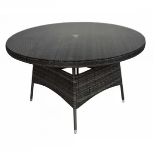 Image of Charles Bentley Rattan Dining Table 6 Seater, Grey