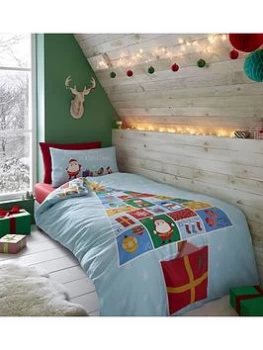 Image of Catherine Lansfield Catherine Lansfield Countdown To Christmas Easy Care Duvet Set - Double, Multi