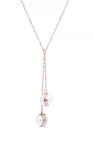 Image of Karen Millen Logo Pearl Double Necklace KMJ1171-24-28