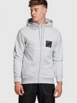 Image of Adidas Originals Spirit Icon Full Zip Hoodie - Light Grey Heather