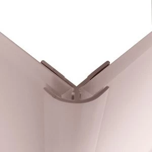 Image of Splashwall Pale pink Panel external corner joint (W)400mm (T)3mm