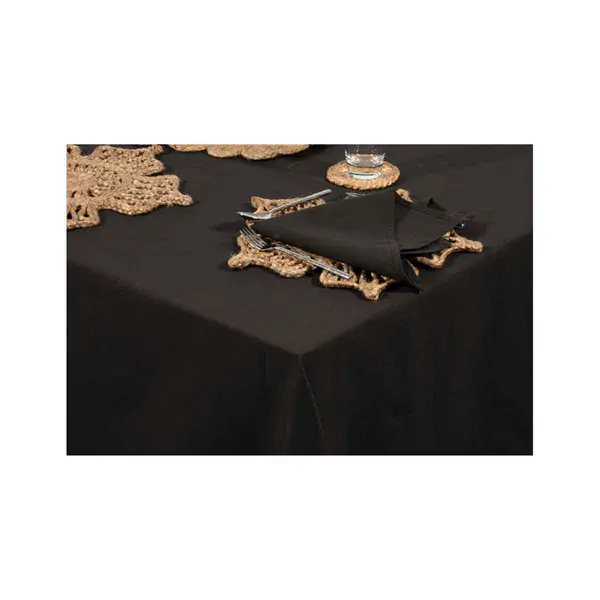 Image of Esselle Avon 100% Cotton Black Colour Napkins, Set Of 2