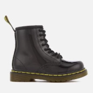 Image of Dr. Martens Toddlers 1460 T Patent Limper Lace Up Boots - Black - UK 7 Kids
