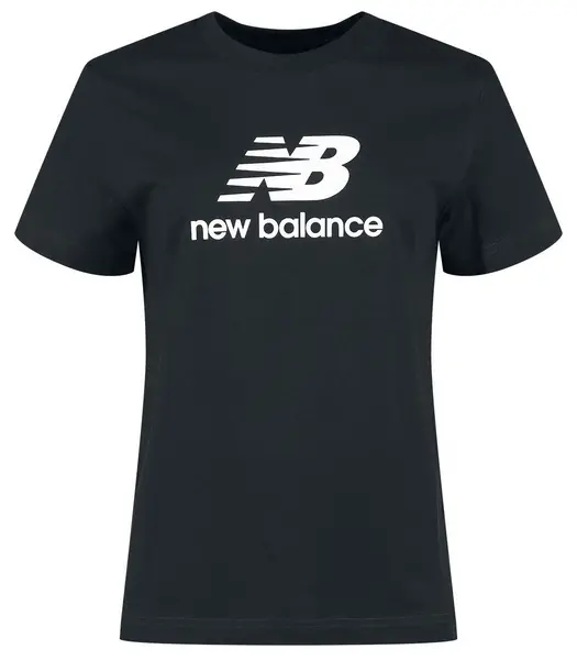 Image of New Balance Sport Essentials Jersey Stacked Logo T-Shirt T-Shirt black