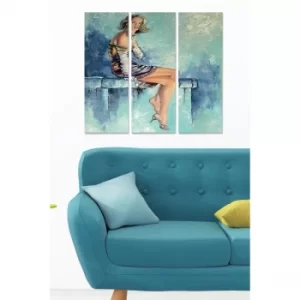 Image of MDF14547037 Multicolor Decorative MDF Painting (3 Pieces)