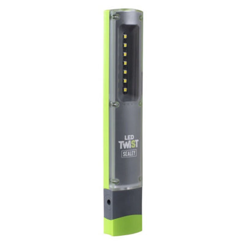 Image of Sealey LED Twist Rechargeable Inspection Light 2W COB & 1W SMD LED401G Colour: Green