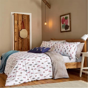 Image of Joules Feathers Duvet Cover Set - Chalk