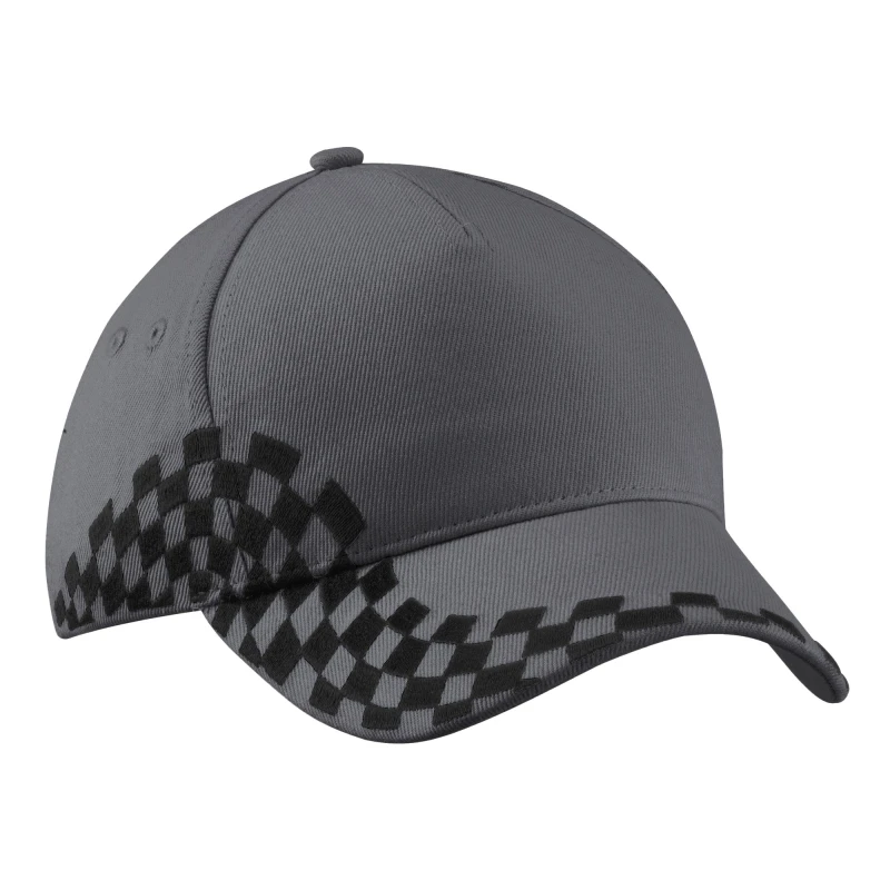 Image of Beechfield Beechfield Men Grand Prix Baseball Cap in Mid Grey Mid Grey One Size Male 5059000950520