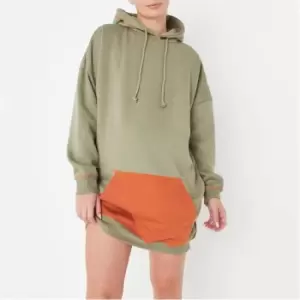 Image of Missguided Maternity Colour Block Sweat Dress - Green