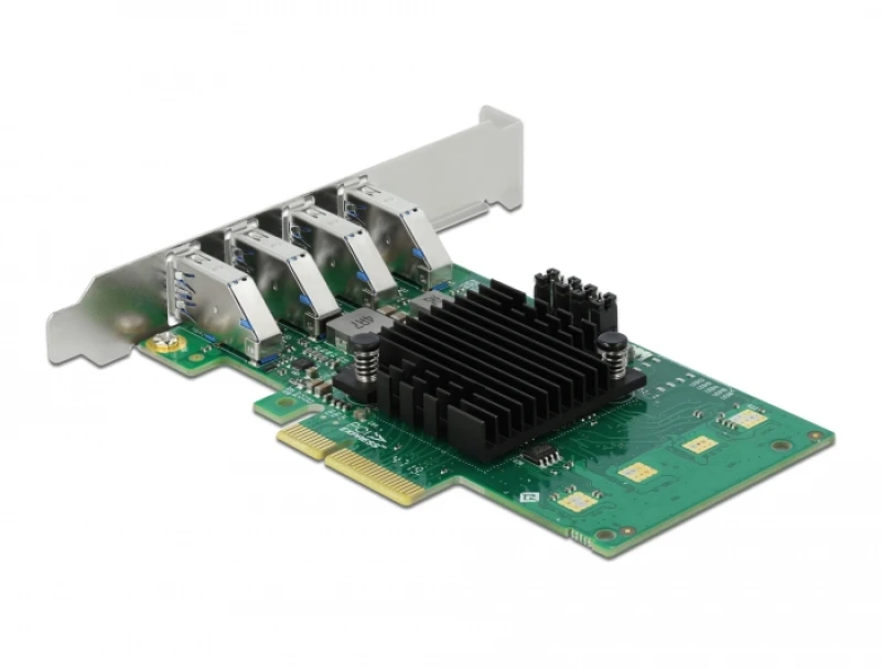 Image of DeLOCK PCI Express x4 Card to 4 x external USB 3.0 Quad Channel - Low