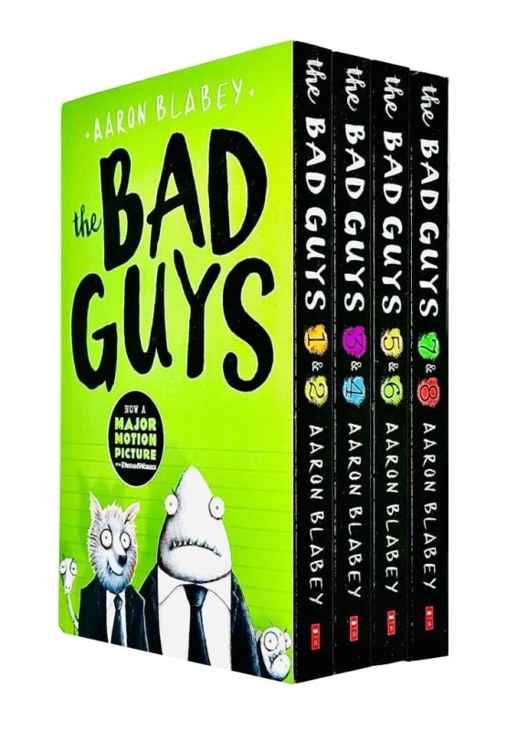 Image of The Bad Guys Episodes 1 To 8 4 Book Set By Aaron Blabey Graphic Novel Series For Kids Aaron Blabey Books