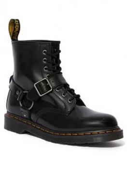 Image of Dr Martens 1460 Harness Ankle Boots - Black