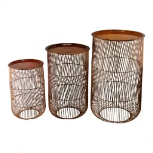 Image of Set of 3 Kasbah Wire Tables, Design A