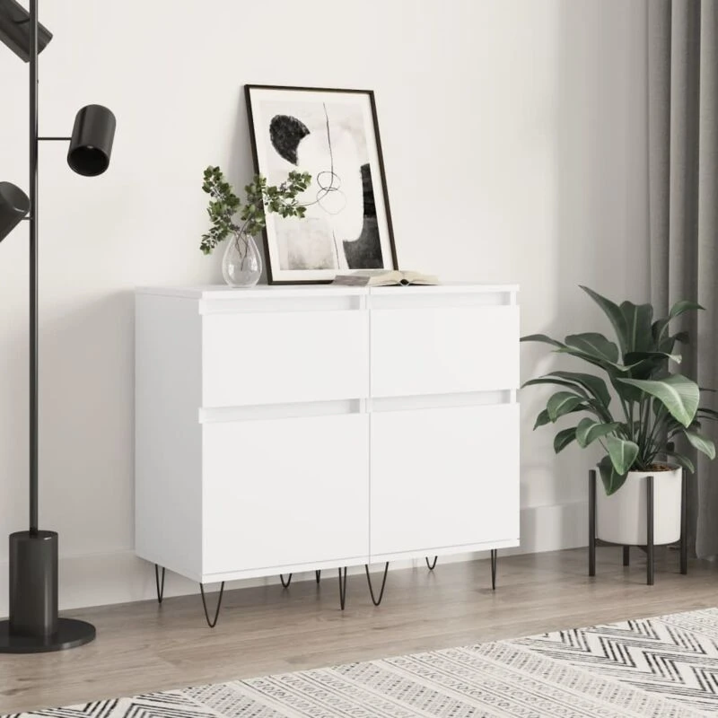 Image of VIDAXL Sideboards 2 pcs White 40x35x70cm Engineered Wood Vidaxl 8720845873769