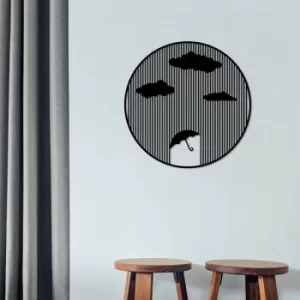 Image of Rain Black Decorative Metal Wall Accessory