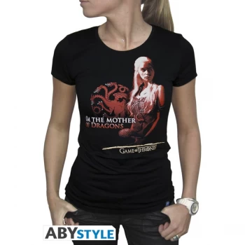 Image of Game Of Thrones - Mother Of Dragons Womens Small T-Shirt - Black