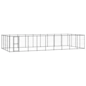 Image of Vidaxl Outdoor Dog Kennel Steel 43.56 M