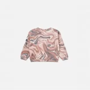 Image of Missguided Marble Oversized Sweat - Multi