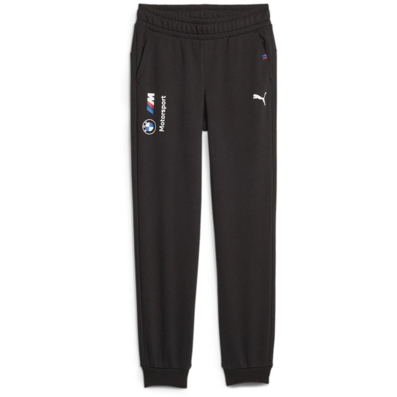 Image of Puma Bmw Mms Kids Ess Sweat Pants. Ft Joggers Unisex - Black 7 - 8 Years