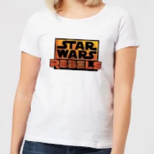 Image of Star Wars Rebels Logo Womens T-Shirt - White - M
