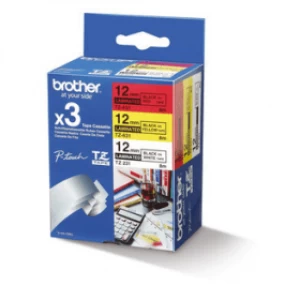 Image of Brother TZE-31M3 P-touch 12mm Gloss Tape Pack