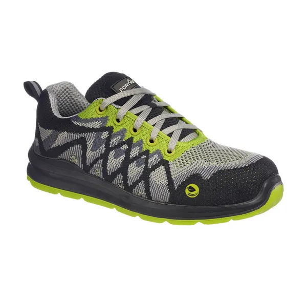 Image of Portwest Compositelite Eco Safety Trainers FC08BKY37 Colour: Black / Yellow