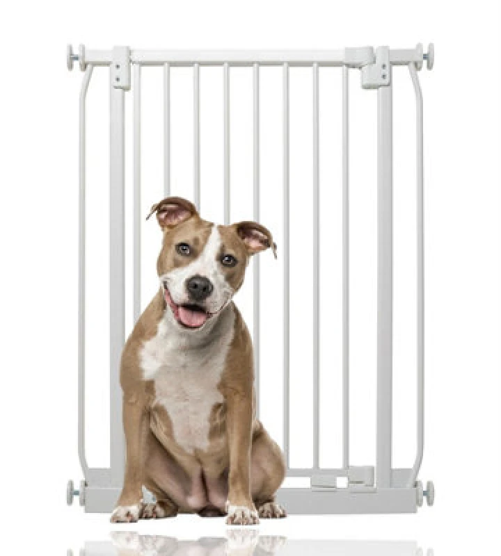 Image of Bettacare Extra Tall Elite Narrow Dog Gate, 65.5Cm - 74.5Cm, Matt White, Extra Tall 96.8Cm In Height, Pressure Fit Pet Gate