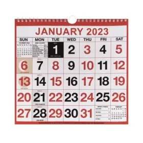 Image of Wirebound Month To View 2023 Calendar 249mm x 231mm KFYC2223