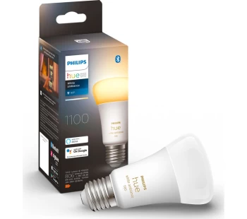 Image of PHILIPS HUE White Ambiance Bluetooth LED Bulb - E27, 1100 Lumens, White