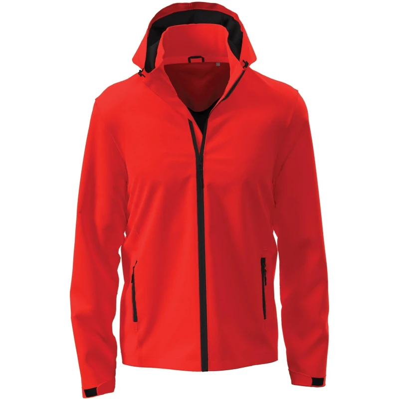 Image of Stedman Stedman Men Lux Hooded Soft Shell Jacket in Red Size: Small Red S Male 5063703705349