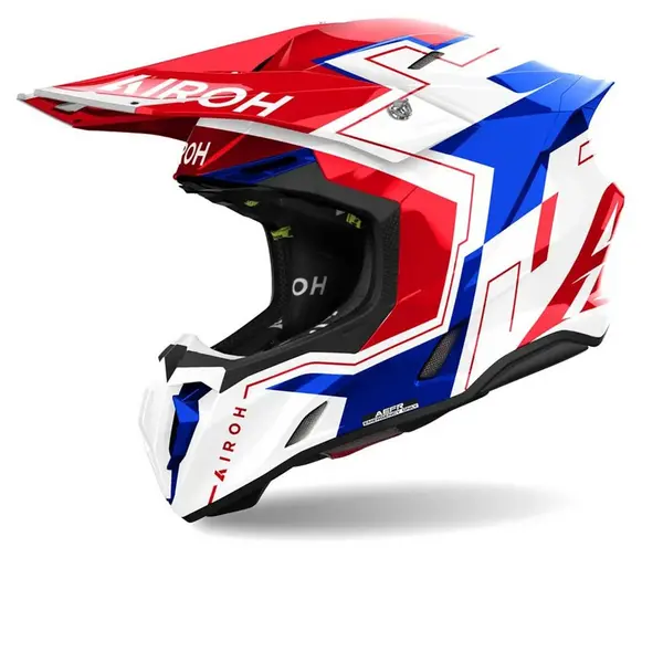 Image of Airoh Twist 3 Dizzy Blue Red Offroad Helmet Size M