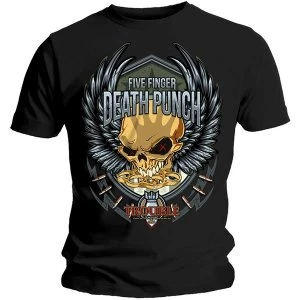 Image of Five Finger Death Punch - Trouble Unisex Medium T-Shirt - Black