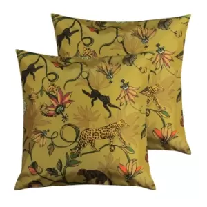 Image of Wildlife Outdoor Twin Pack Cushion Gold