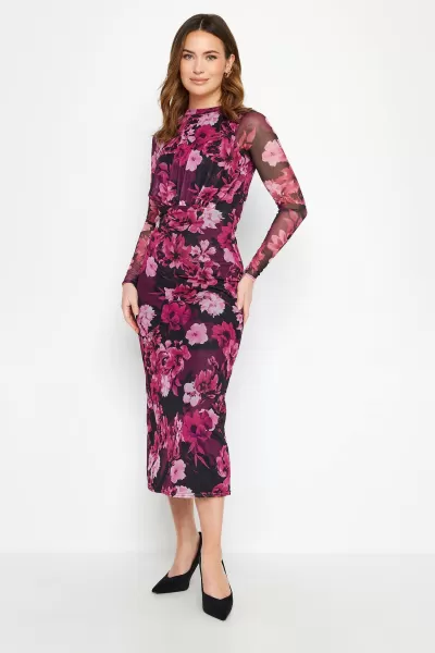 Image of Floral Mesh Maxi Dress