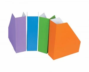 Image of Fellowes Bankers Box Magazine File A4 Pack of 4 Assorted Assorted