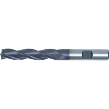 Image of 12.00MM HSS-Co 8% 3 Flute Weldon Shank Long Series Slot Drills - TiAlN Coated