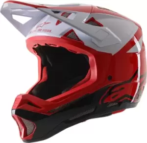 Image of Alpinestars Missile Pro Cosmos Downhill Helmet, white-red Size M white-red, Size M