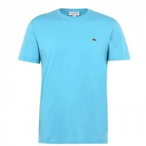 Image of Lacoste Basic Cotton T Shirt - Blue YZK